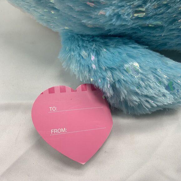 Unicorn Whale Narwhal Plush Stuffed Animal Toy Blue Hug Me Valentines 20" - Picture 8 of 14